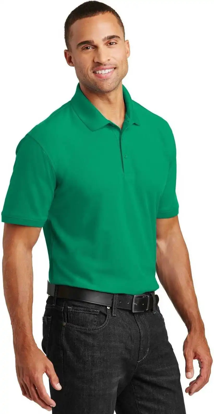 Port Authority K100 Core Classic Pique Polo Bright Kelly Green