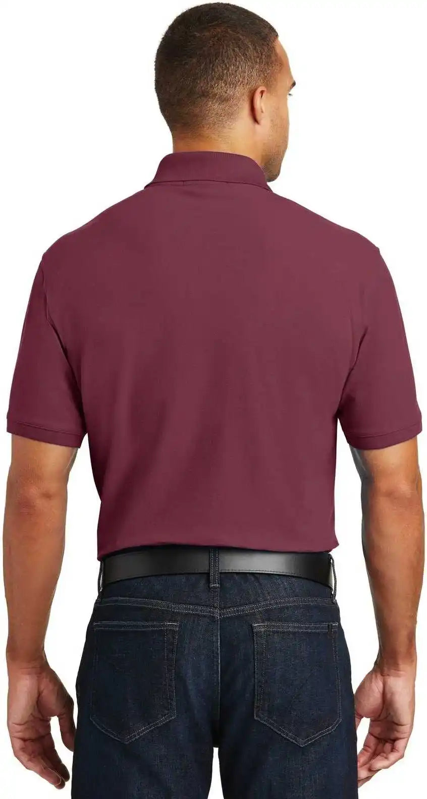 Port Authority K100 Core Classic Pique Polo - Burgundy