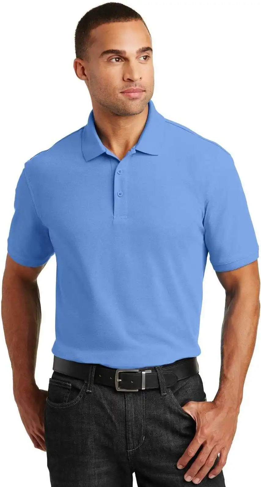 Port Authority K100 Core Classic Pique Polo - Carolina Blue