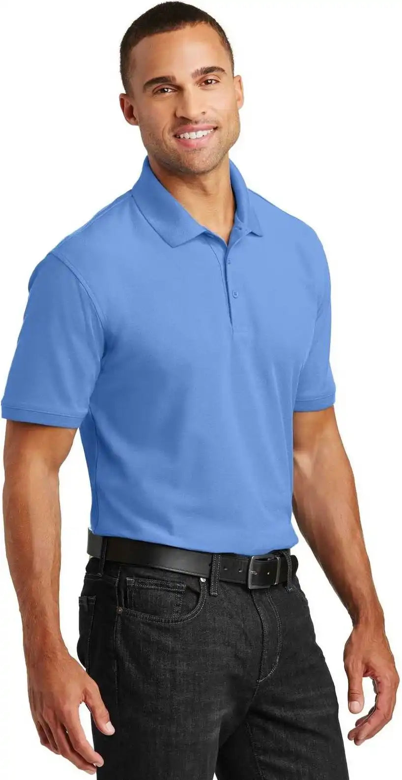 Port Authority K100 Core Classic Pique Polo - Carolina Blue
