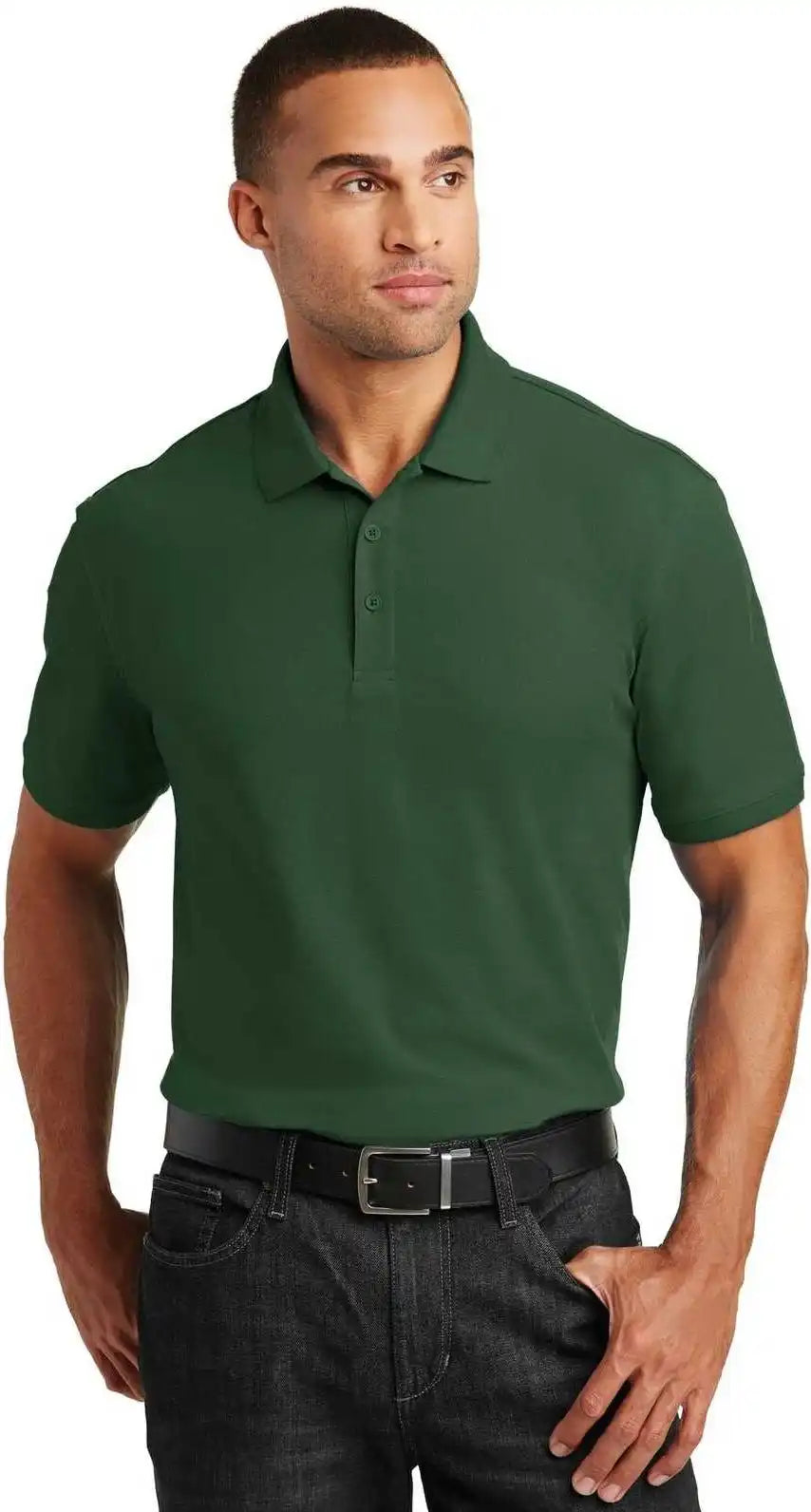 Port Authority K100 Core Classic Pique Polo Deep Forest Green