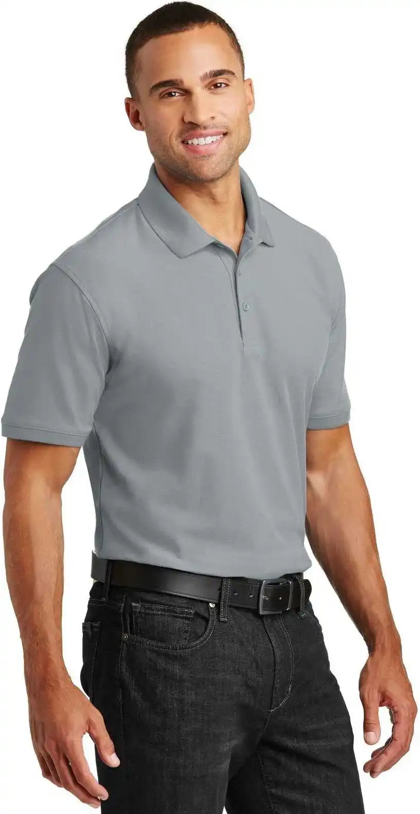 Port Authority K100 Core Classic Pique Polo Gusty Gray