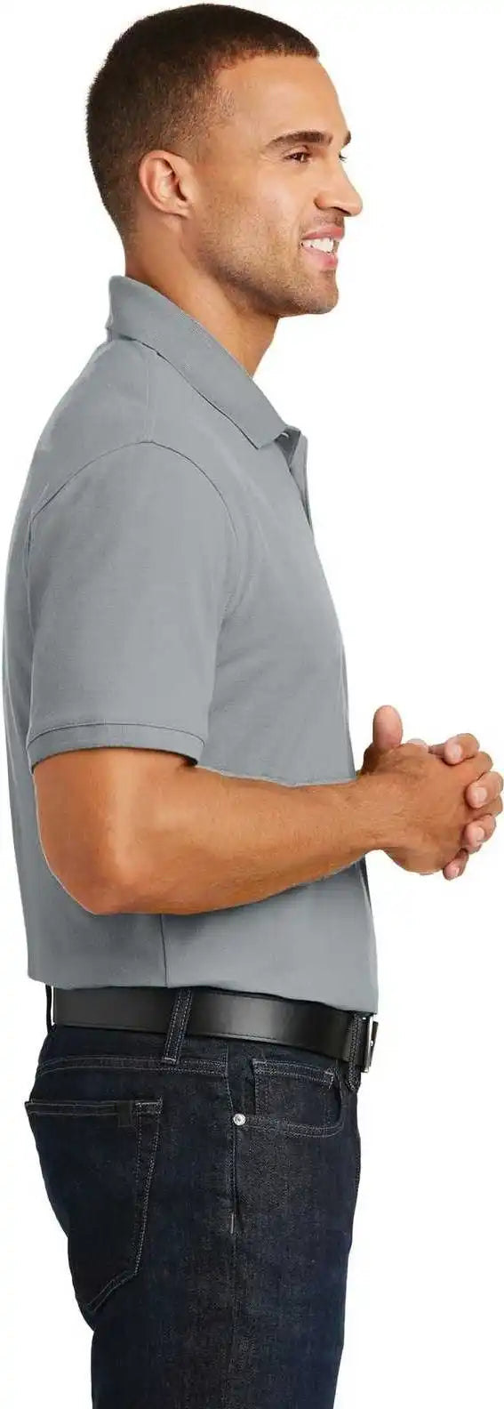 Port Authority K100 Core Classic Pique Polo Gusty Gray