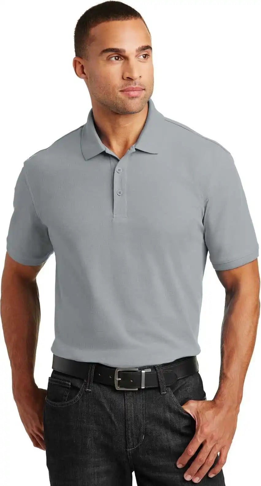 Port Authority K100 Core Classic Pique Polo - Gusty Grey
