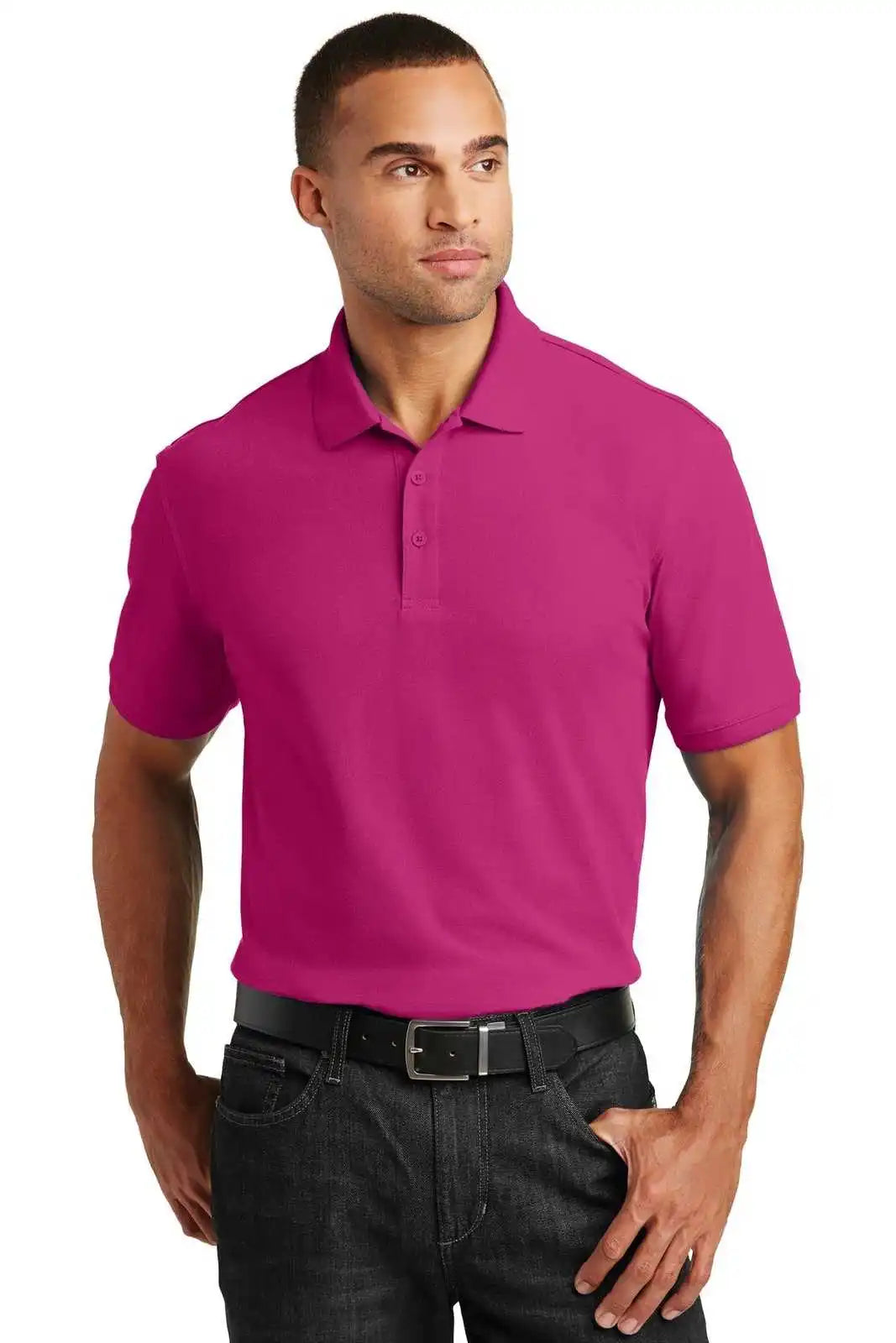 Port Authority K100 Core Classic Pique Polo - Pink Azalea