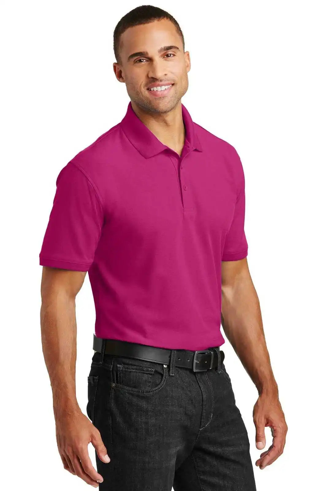 Port Authority K100 Core Classic Pique Polo - Pink Azalea