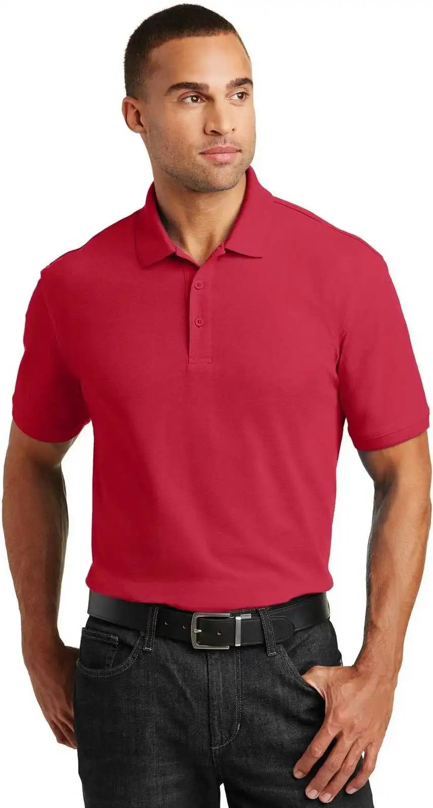 Port Authority K100 Core Classic Pique Polo - Rich Red