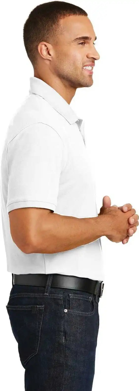 Port Authority K100 Core Classic Pique Polo - White