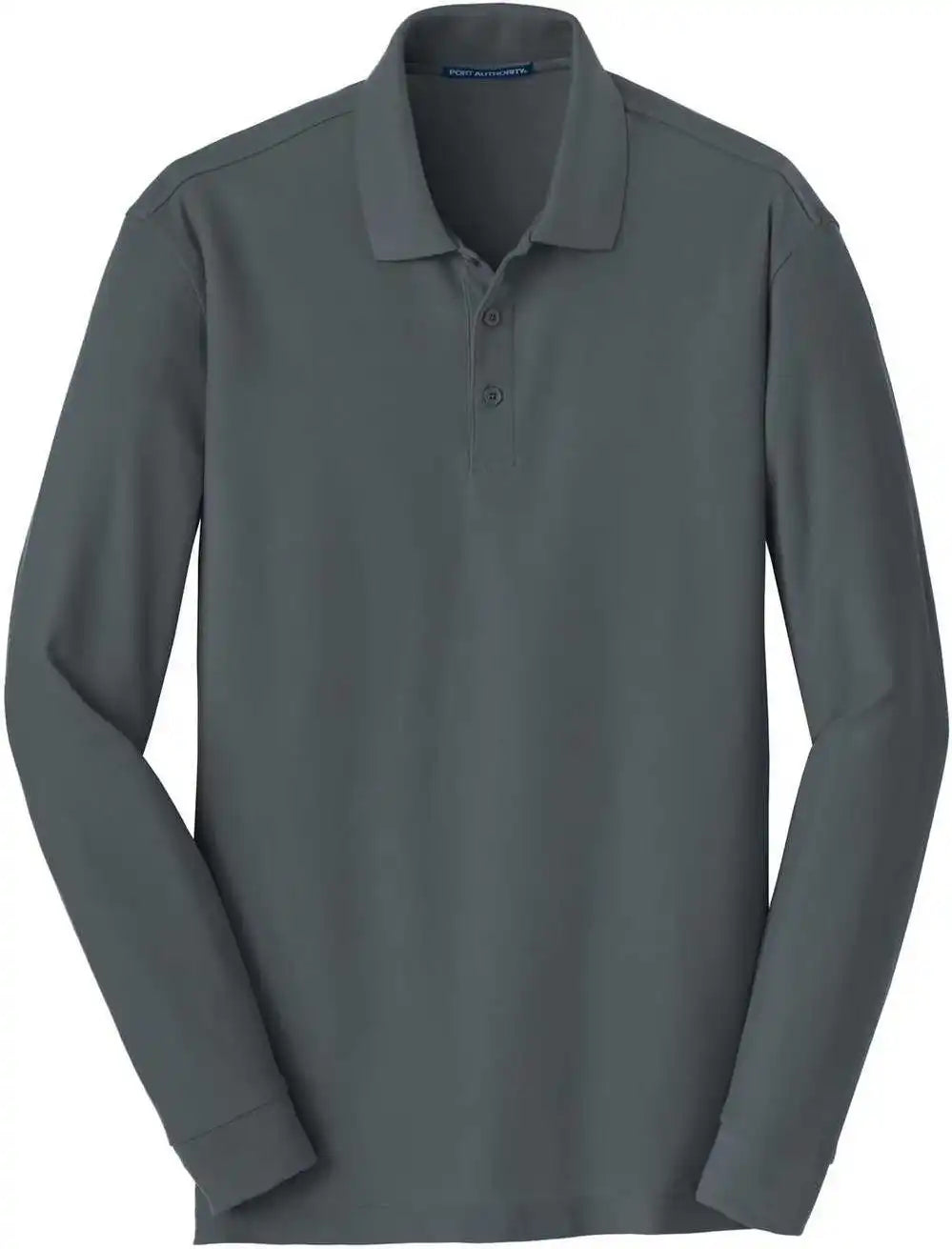 Port Authority K100ls Long Sleeve Core Classic Pique Polo Graphite