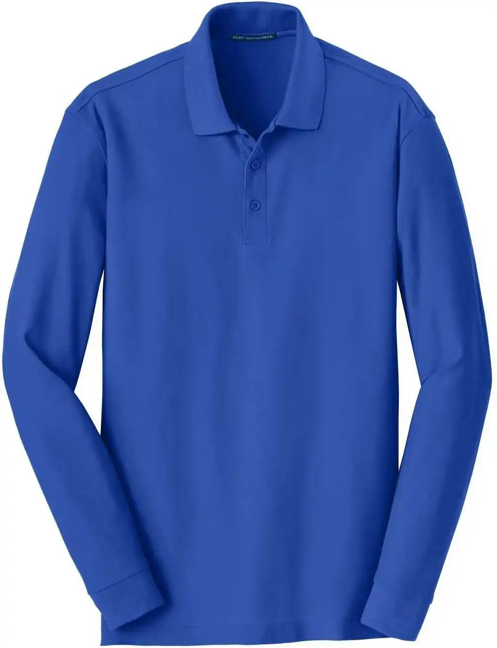 Port Authority K100ls Long Sleeve Core Classic Pique Polo True Royal