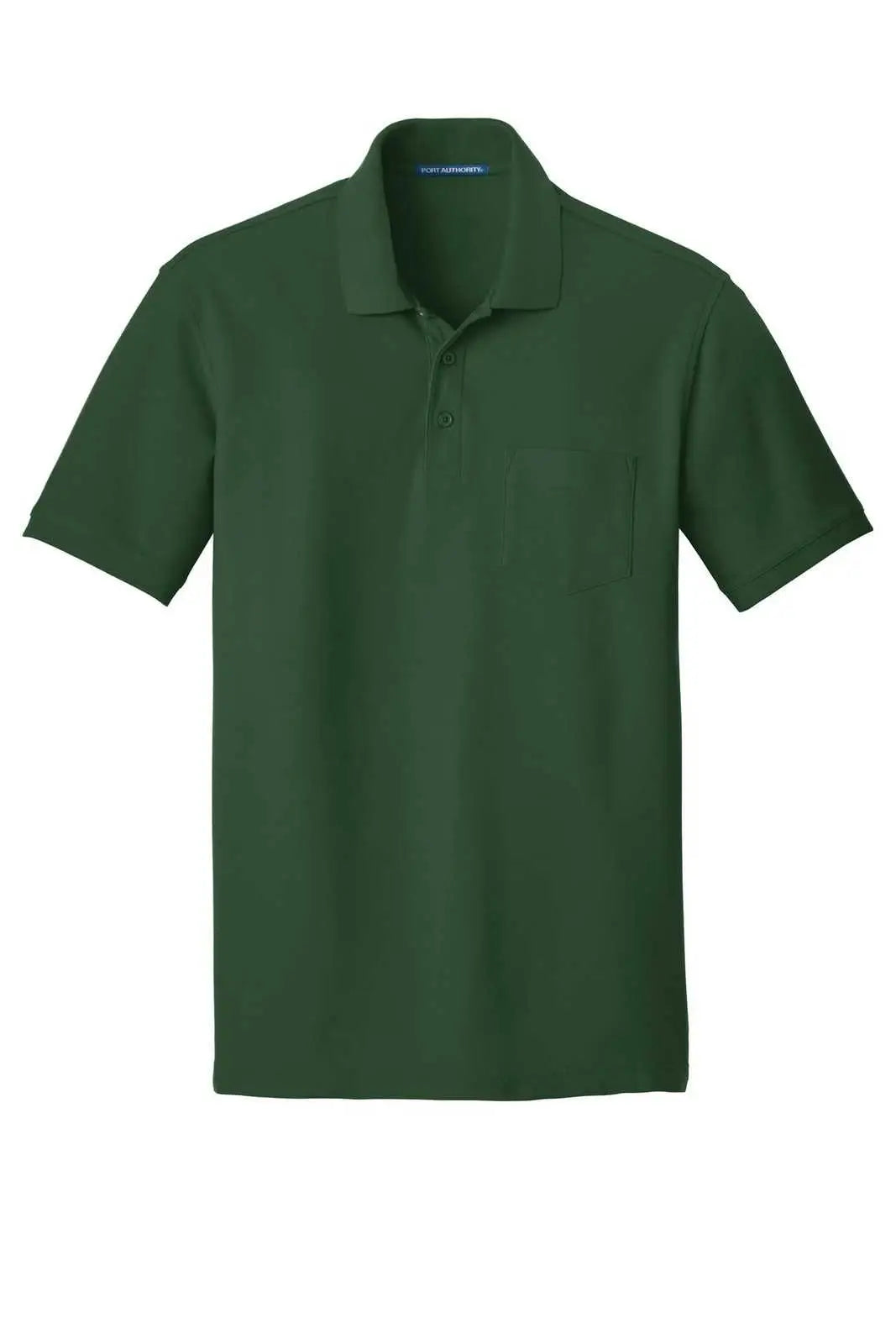 Port Authority K100p Core Classic Pique Pocket Polo - Deep Forest Green