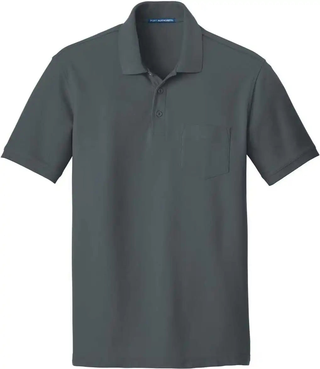 Port Authority K100p Core Classic Pique Pocket Polo Graphite