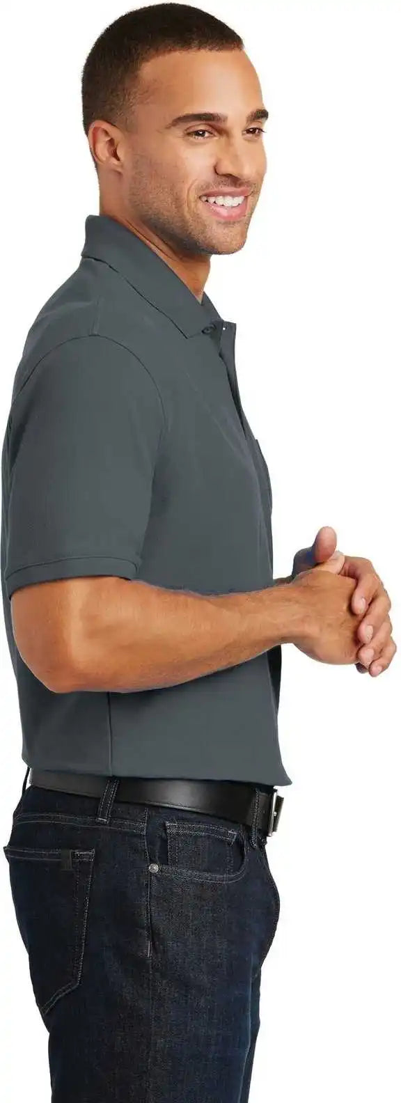 Port Authority K100p Core Classic Pique Pocket Polo Graphite