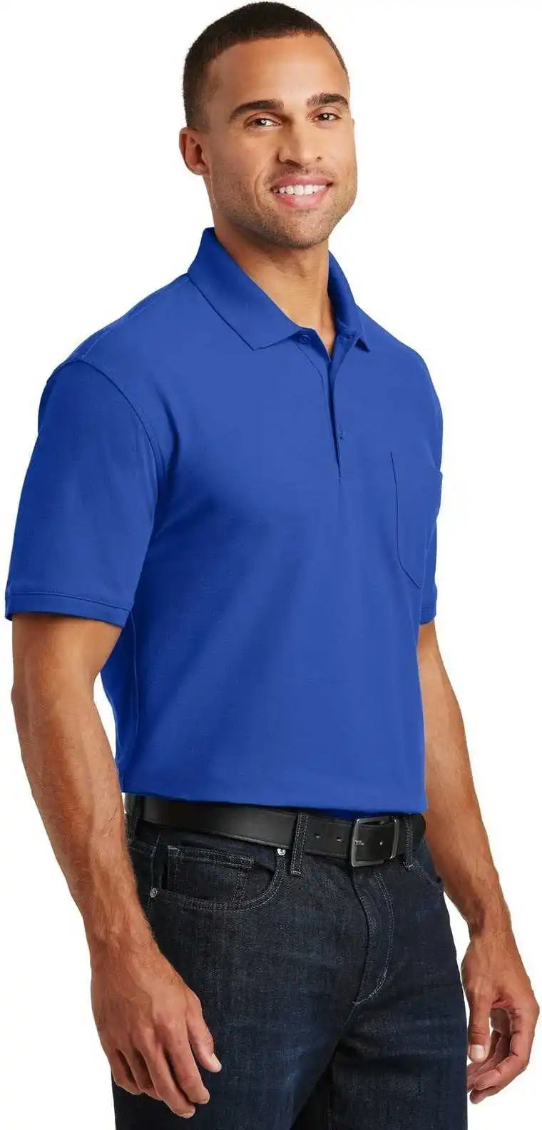 Port Authority K100p Core Classic Pique Pocket Polo True Royal