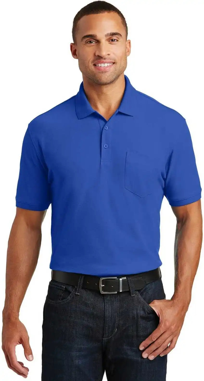 Port Authority K100p Core Classic Pique Pocket Polo True Royal