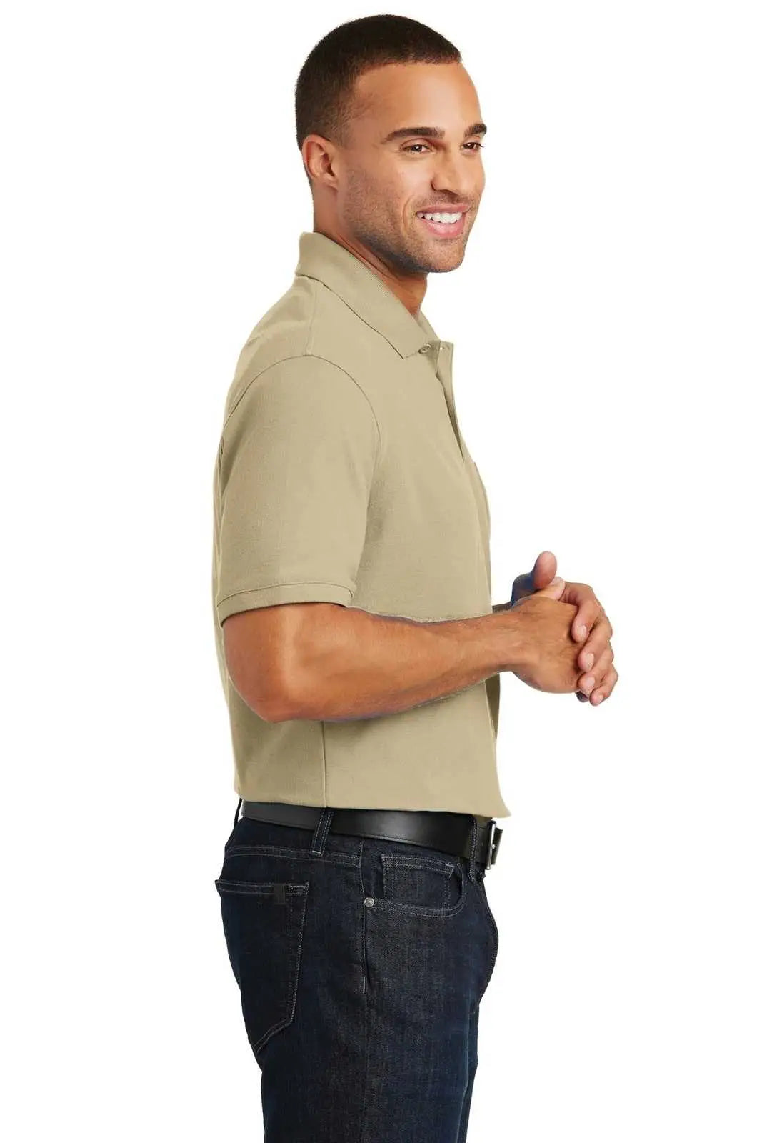 Port Authority K100p Core Classic Pique Pocket Polo - Wheat