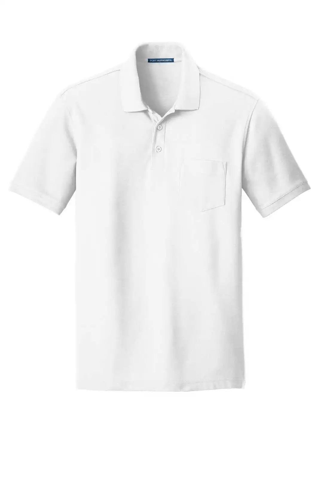 Port Authority K100p Core Classic Pique Pocket Polo - White