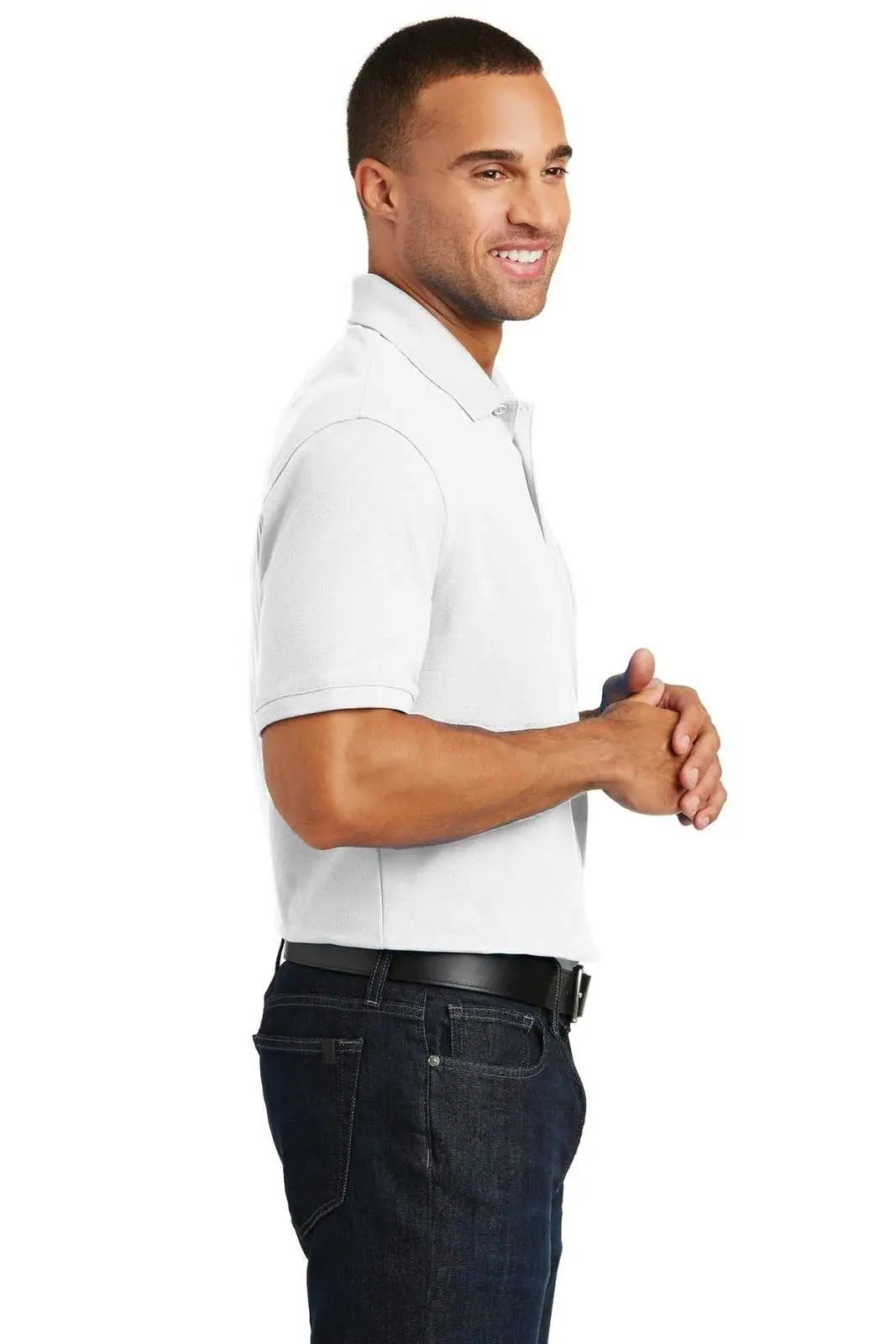 Port Authority K100p Core Classic Pique Pocket Polo - White