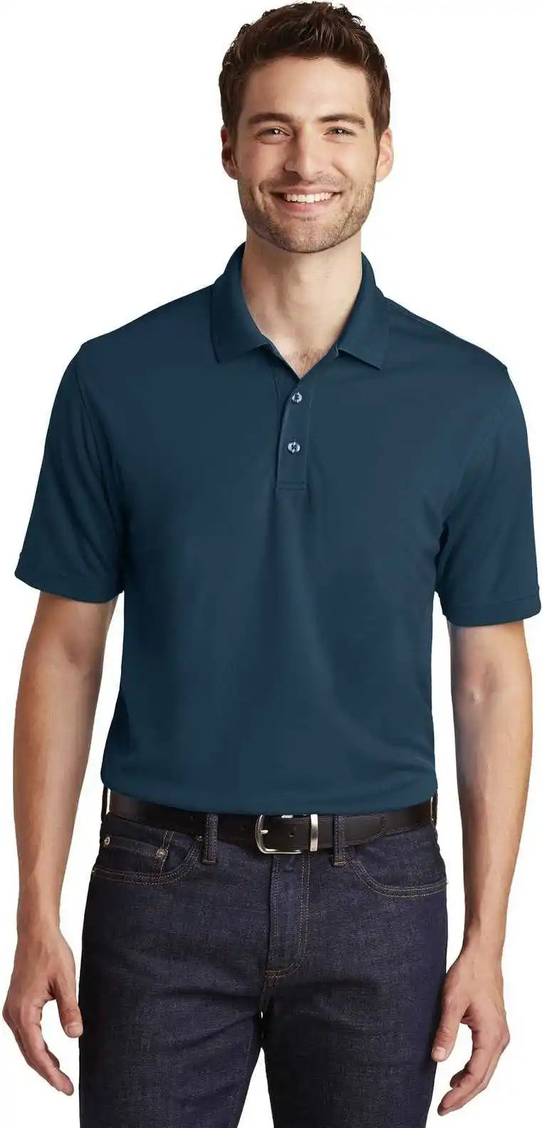 Port Authority K110 Dry Zone Uv Micro Mesh Polo River Blue Navy