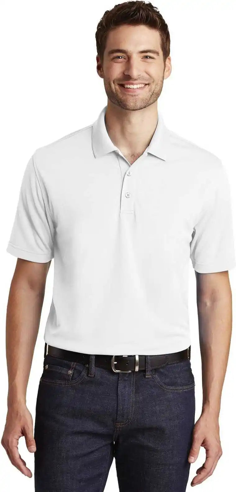 Port Authority K110 Dry Zone Uv Micro-mesh Polo - White