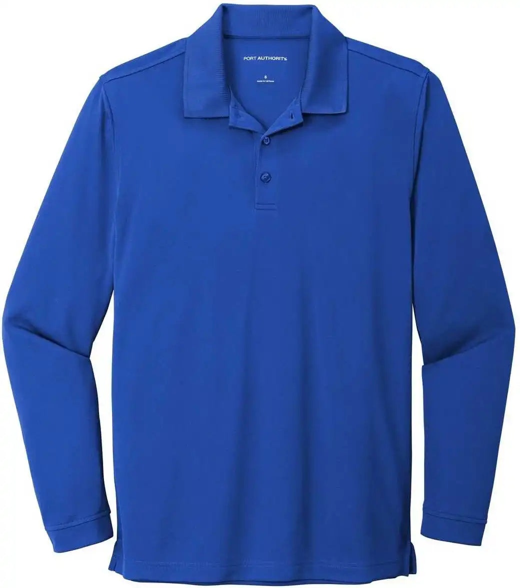 Port Authority K110ls Dry Zone Uv Micro-mesh Long Sleeve Polo - True Royal