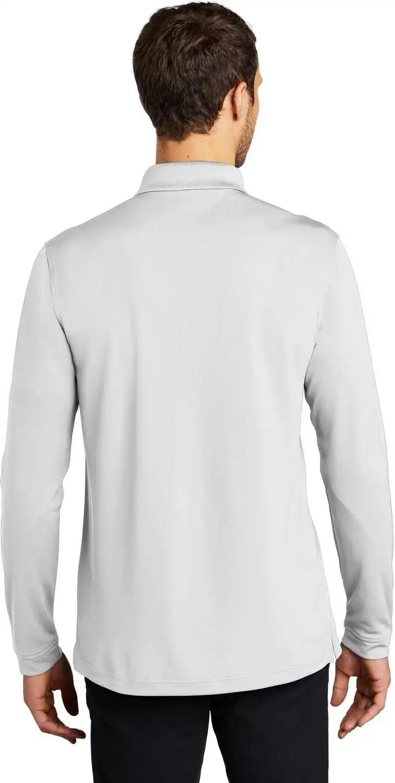 Port Authority K110ls Dry Zone Uv Micro-mesh Long Sleeve Polo - White