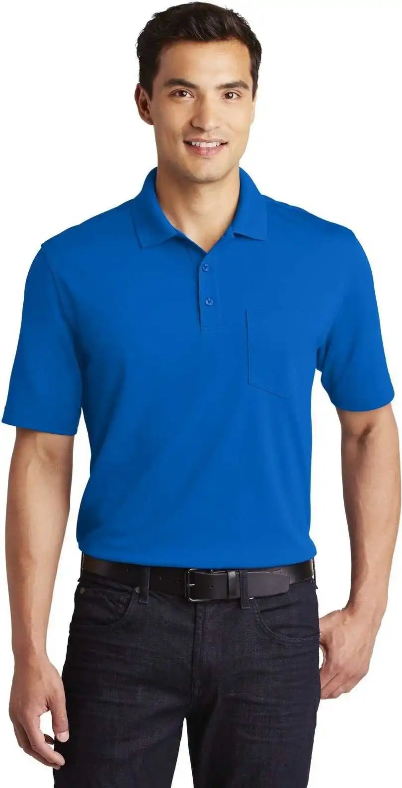 Port Authority K110p Dry Zone Uv Micro Mesh Pocket Polo True Royal