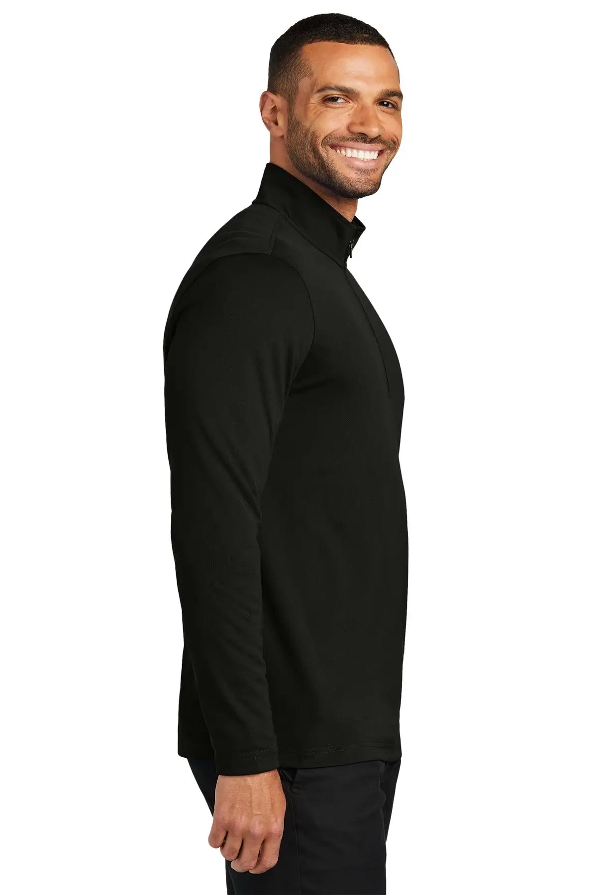 Port Authority K112 Dry Zone Uv Micro-mesh 1/4-zip - Deep Black