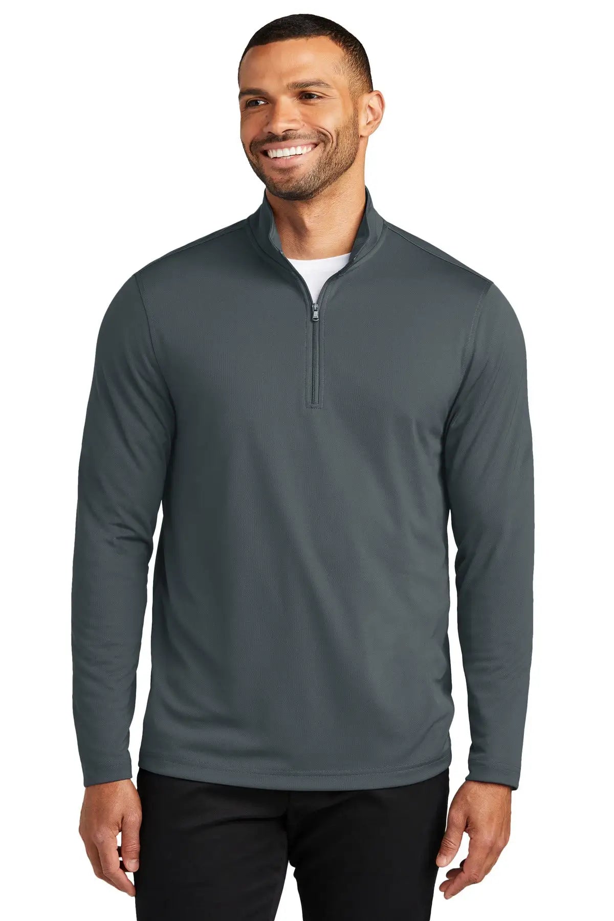 Port Authority K112 Dry Zone Uv Micro-mesh 1/4-zip - Graphite - Adult Xs