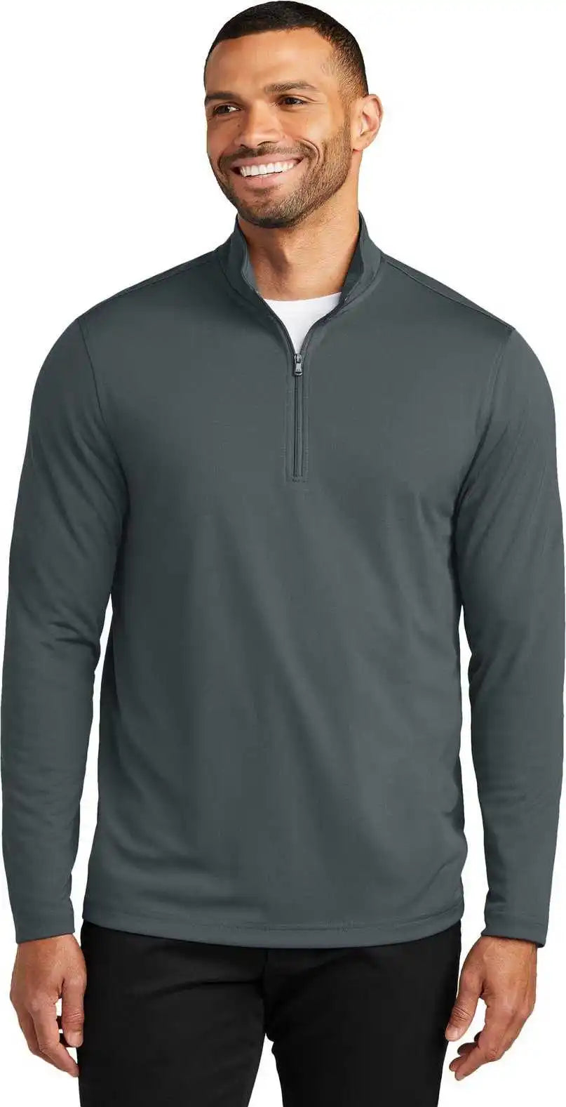 Port Authority K112 Dry Zone Uv Micro Mesh 1/4 Zip Graphite