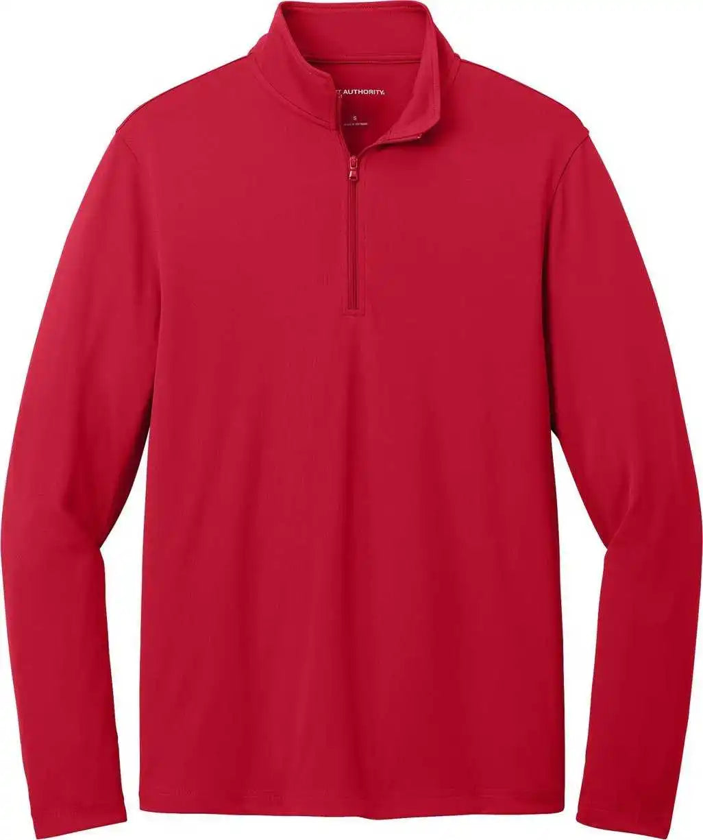 Port Authority K112 Dry Zone Uv Micro Mesh 1/4 Zip Rich Red