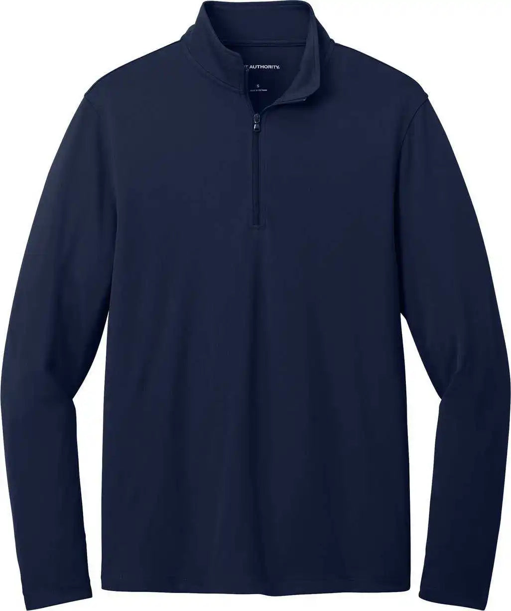 Port Authority K112 Dry Zone Uv Micro Mesh 1/4 Zip River Blue Navy