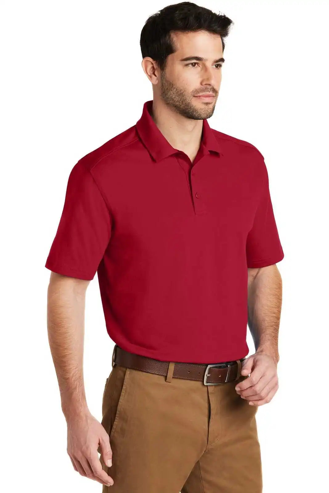 Port Authority K164 Superpro Knit Polo - Rich Red