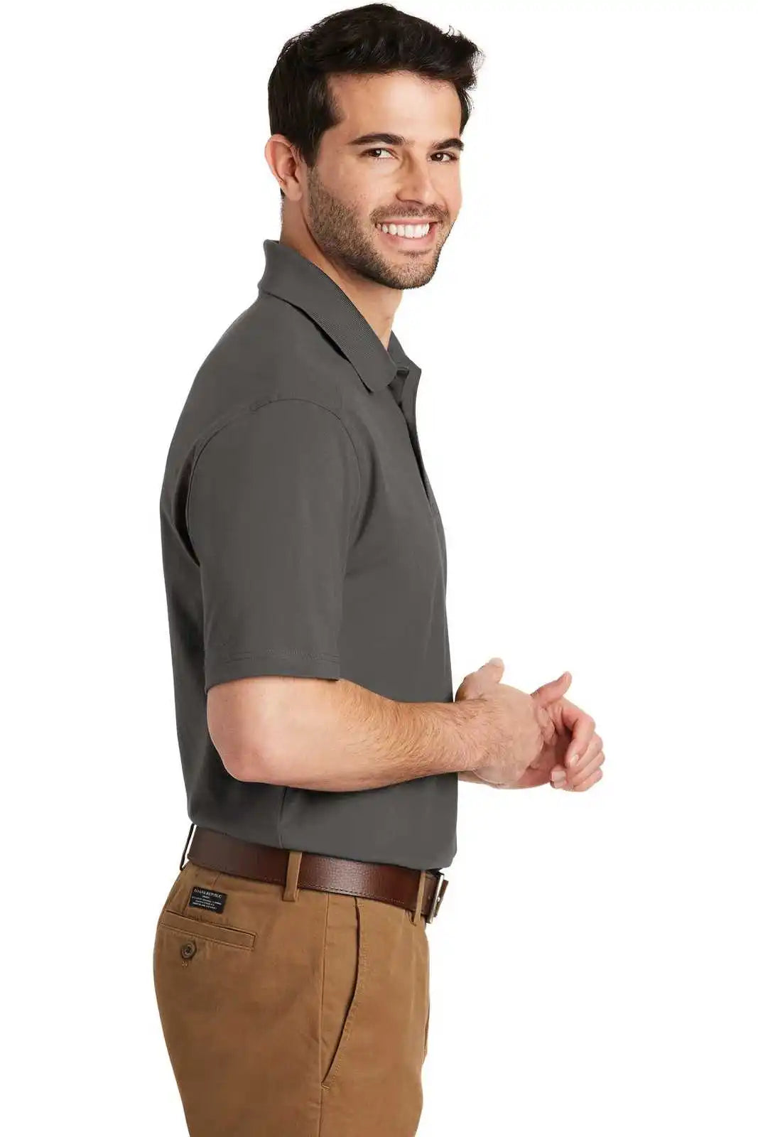 Port Authority K164 Superpro Knit Polo - Sterling Gray