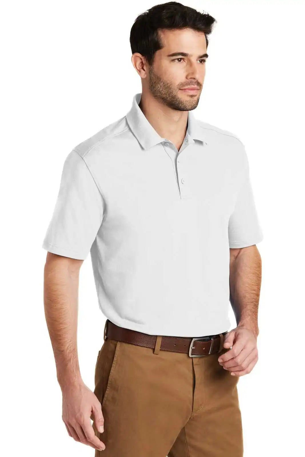 Port Authority K164 Superpro Knit Polo - White