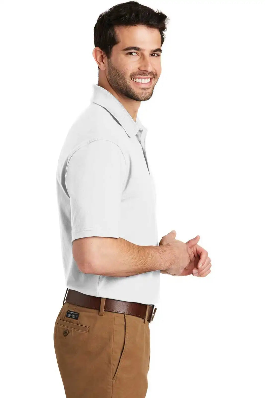 Port Authority K164 Superpro Knit Polo - White