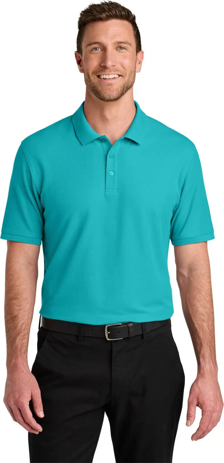 Port Authority K200 Wearever Signature Pique Polo - Aquamarine