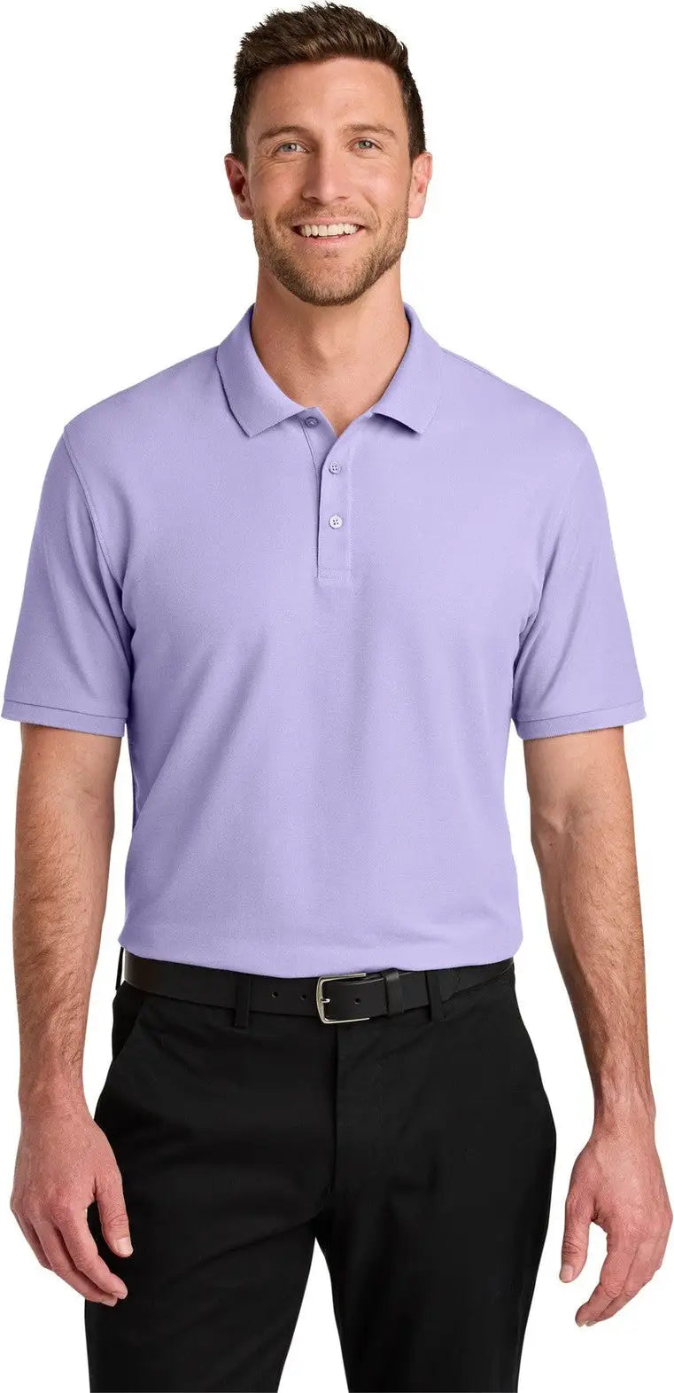 Port Authority K200 Wearever Signature Pique Polo - Bright Lavender - Adult Xs