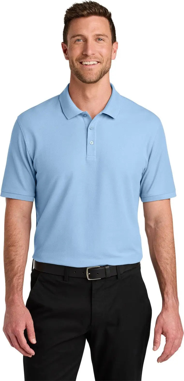 Port Authority K200 Wearever Signature Pique Polo - Cloud Blue - Adult Xs
