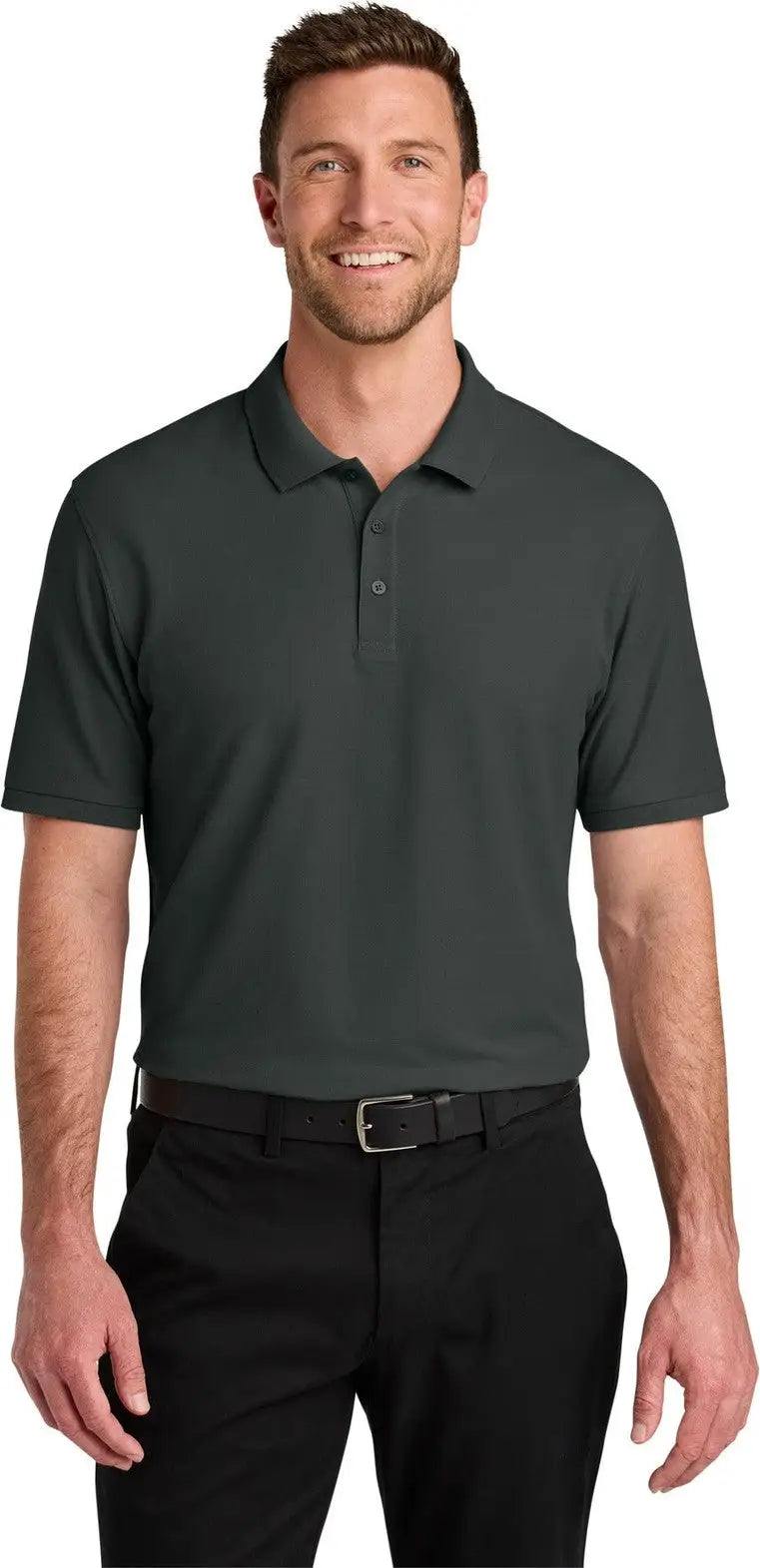 Port Authority K200 Wearever Signature Pique Polo - Gray Smoke - Adult Xs