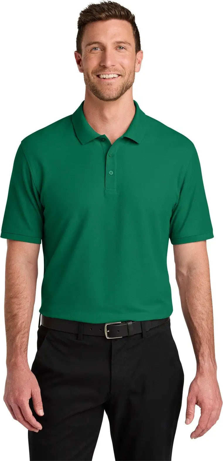 Port Authority K200 Wearever Signature Pique Polo - Kelly Green - Adult Xs
