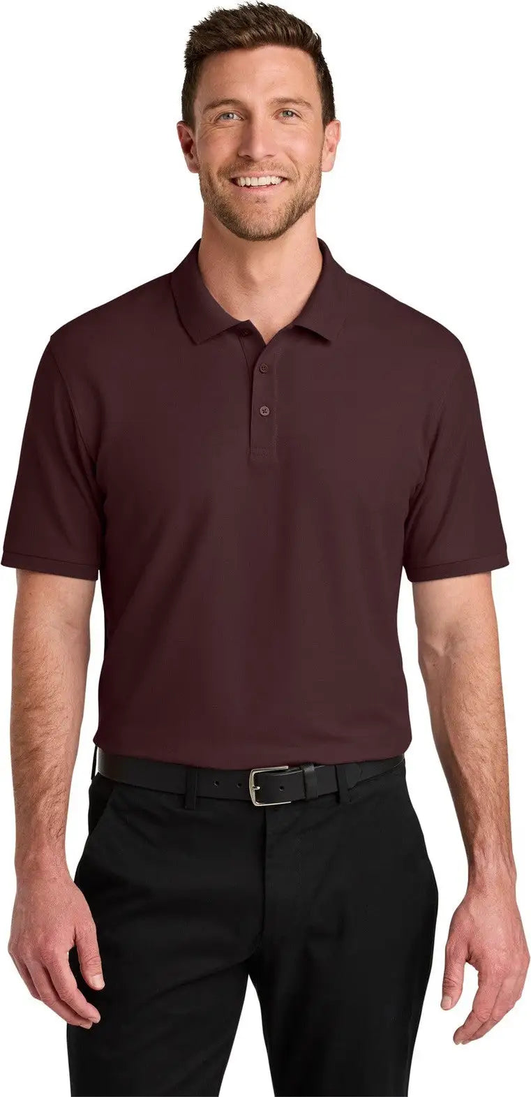 Port Authority K200 Wearever Signature Pique Polo - Maroon - Adult Xs