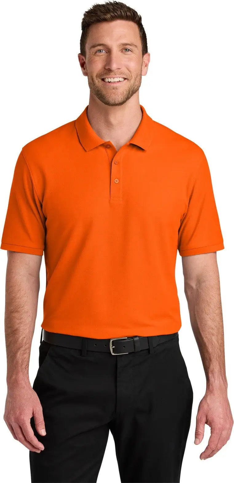 Port Authority K200 Wearever Signature Pique Polo - Neon Orange - Adult Xs