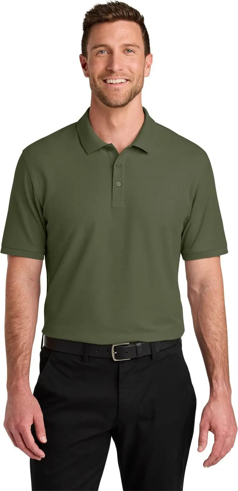 Port Authority K200 Wearever Signature Pique Polo - Olive Drab Green - Adult Xs