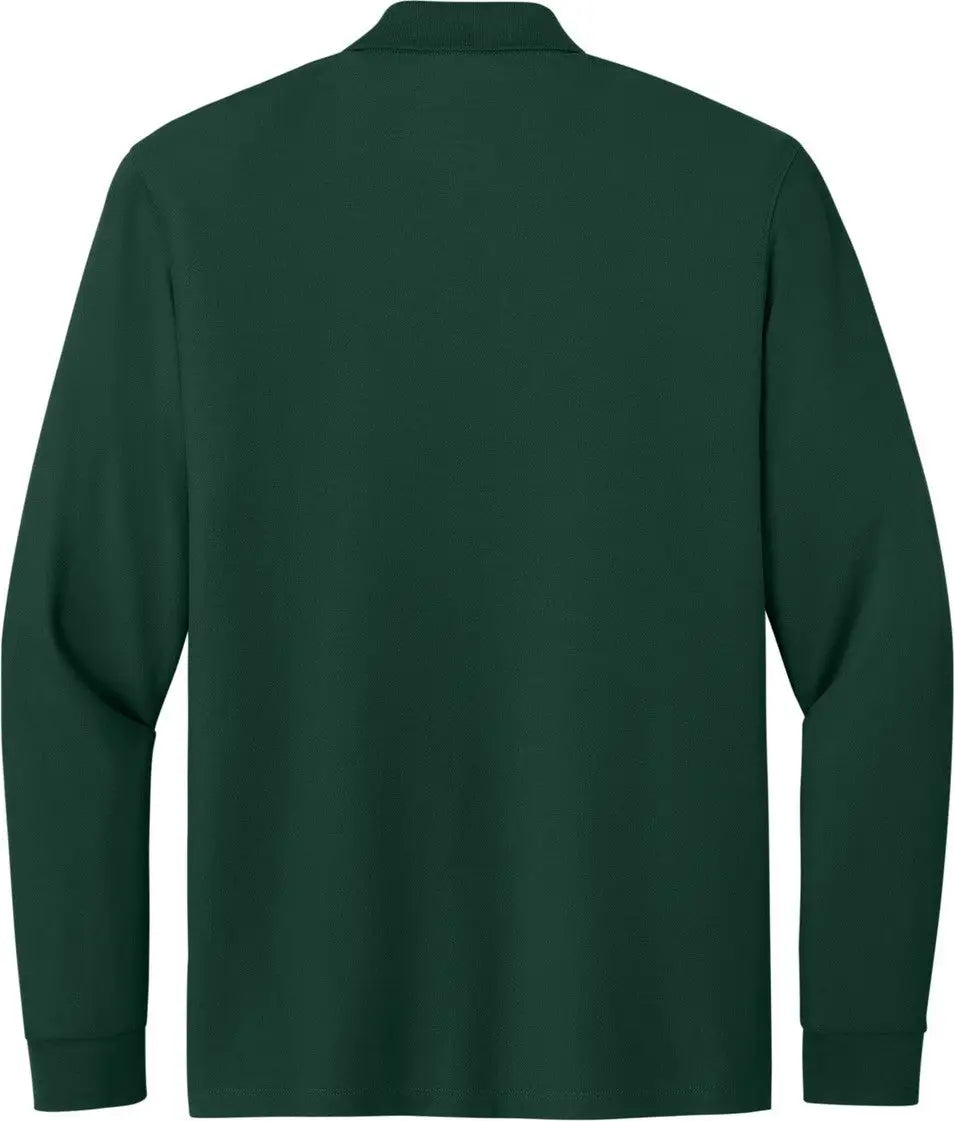 Port Authority K200ls Wearever Signature Pique Long Sleeve Polo - Dark Green