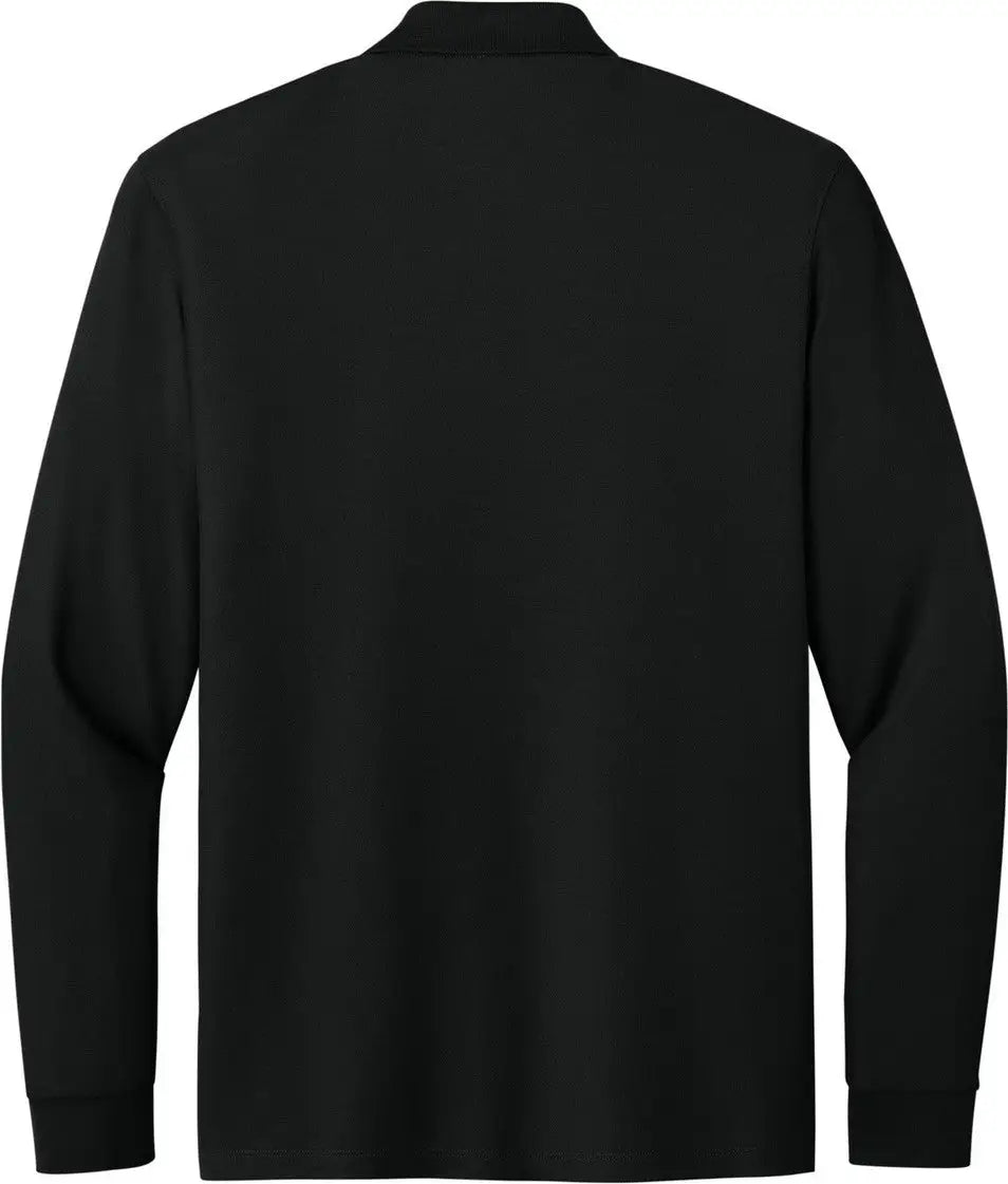 Port Authority K200ls Wearever Signature Pique Long Sleeve Polo - Deep Black