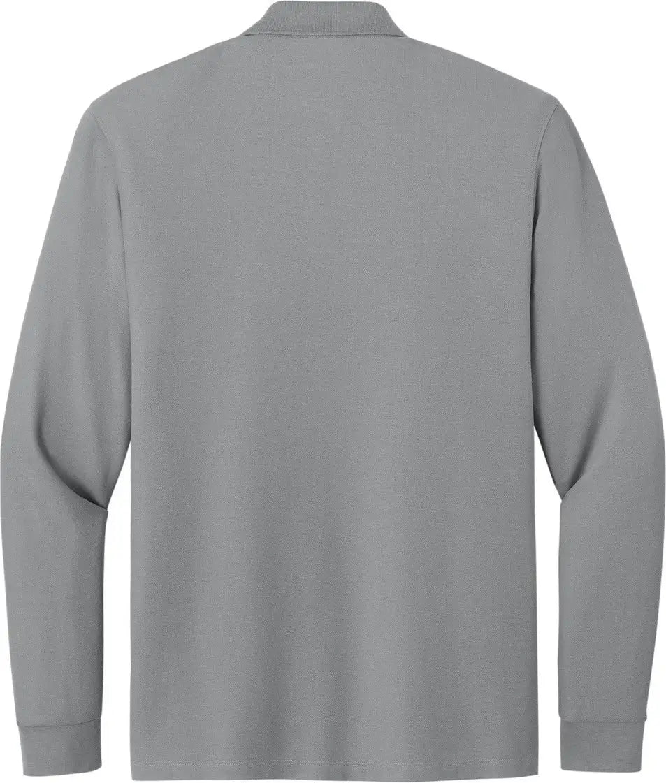 Port Authority K200ls Wearever Signature Pique Long Sleeve Polo - Gusty Gray
