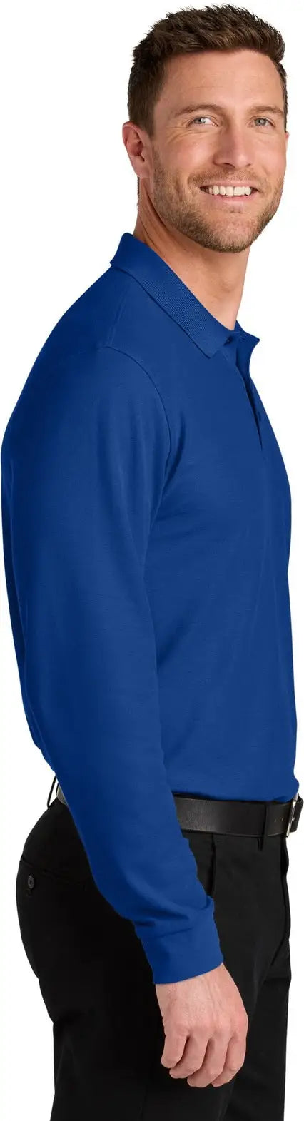 Port Authority K200ls Wearever Signature Pique Long Sleeve Polo - True Royal