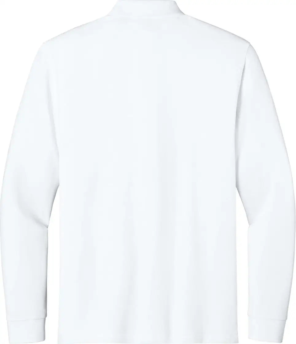 Port Authority K200ls Wearever Signature Pique Long Sleeve Polo - White