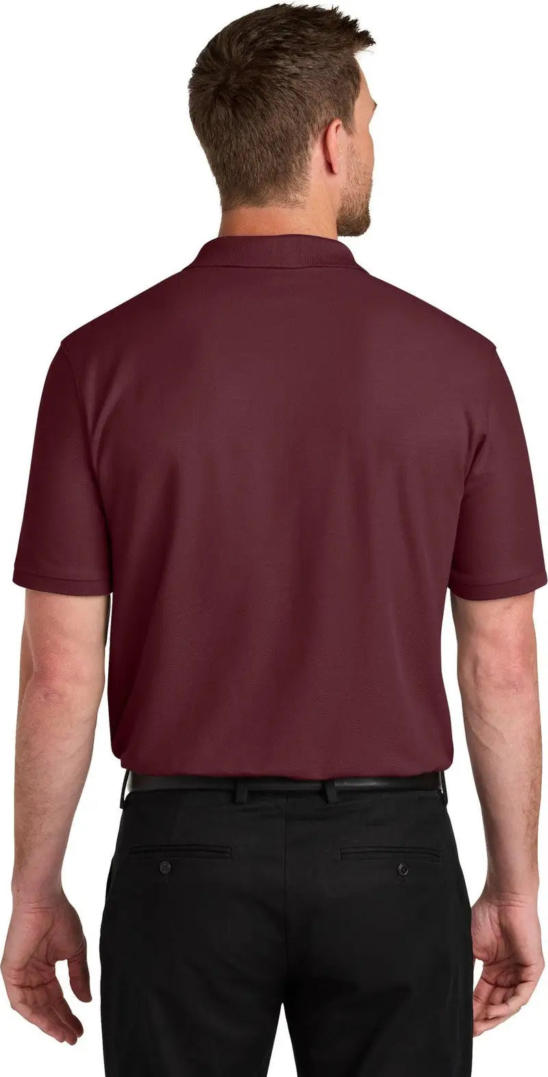 Port Authority K200p Wearever Signature Pique Pocket Polo - Burgundy
